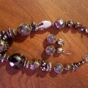 Necklace and matching earrings